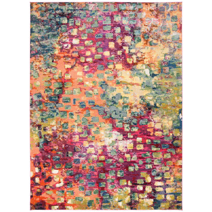 Tapis SAFAVIEH Monaco Panna Boho Abstrait Moderne Aquarelle
