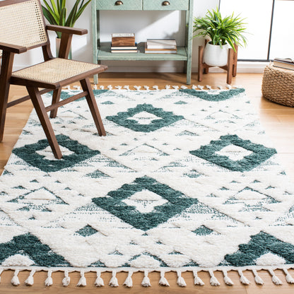 Tapis SAFAVIEH marocain à franges et poils longs Delores, épaisseur 5 cm