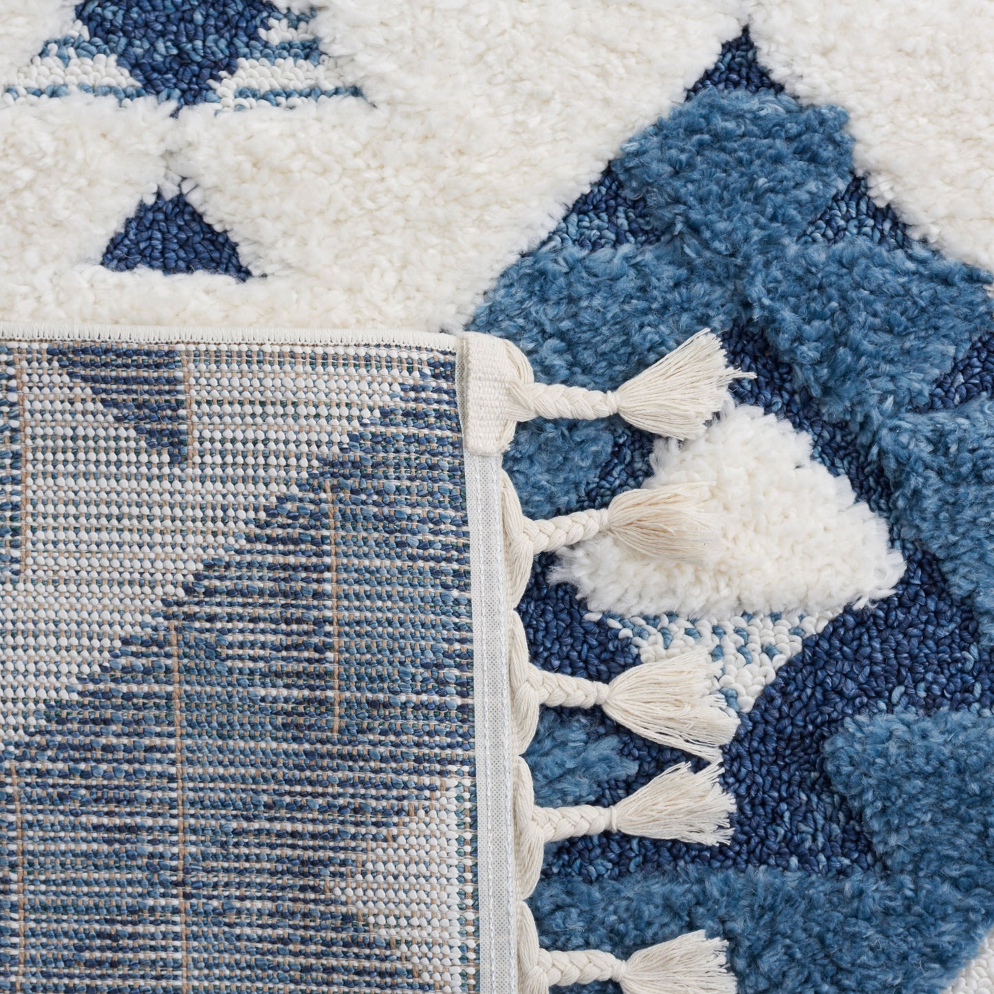 Tapis SAFAVIEH marocain à franges et poils longs Delores, épaisseur 5 cm