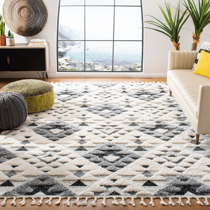 Tapis SAFAVIEH marocain à franges et poils longs Delores, épaisseur 5 cm