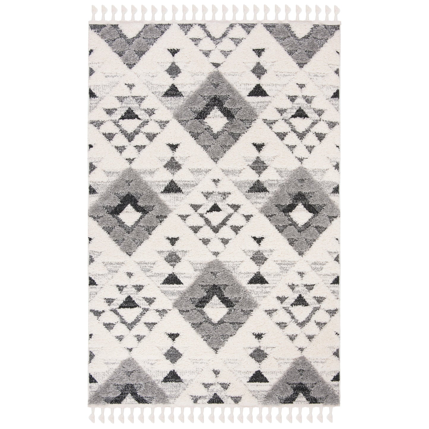 Tapis SAFAVIEH marocain à franges et poils longs Delores, épaisseur 5 cm