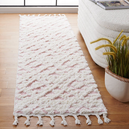 Tapis SAFAVIEH marocain à franges et poils longs Delores, épaisseur 5 cm