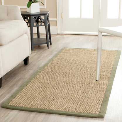 Tapis à bordure en sisal Elmyra en fibre naturelle SAFAVIEH