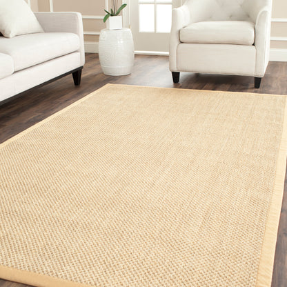 Tapis à bordure en sisal Elmyra en fibre naturelle SAFAVIEH