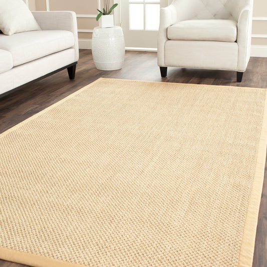 Tapis à bordure en sisal Elmyra en fibre naturelle SAFAVIEH