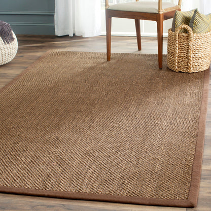 Tapis à bordure en sisal Elmyra en fibre naturelle SAFAVIEH