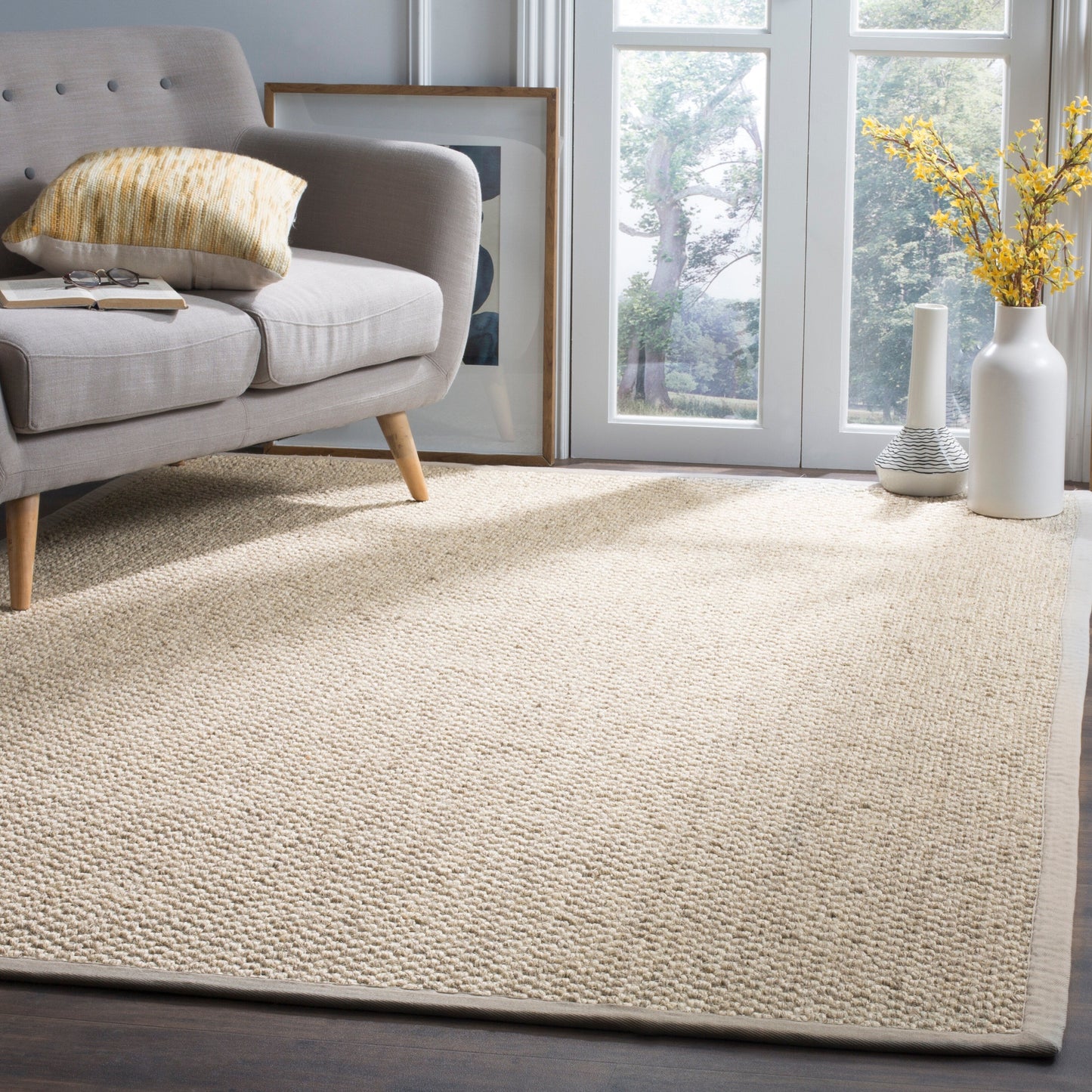 Tapis en sisal Mira Giesela en fibre naturelle SAFAVIEH