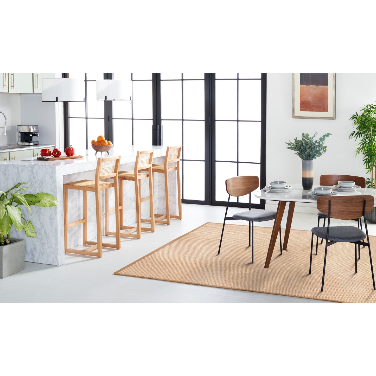 Tapis en sisal SAFAVIEH Venus en fibre naturelle, bordure décontractée