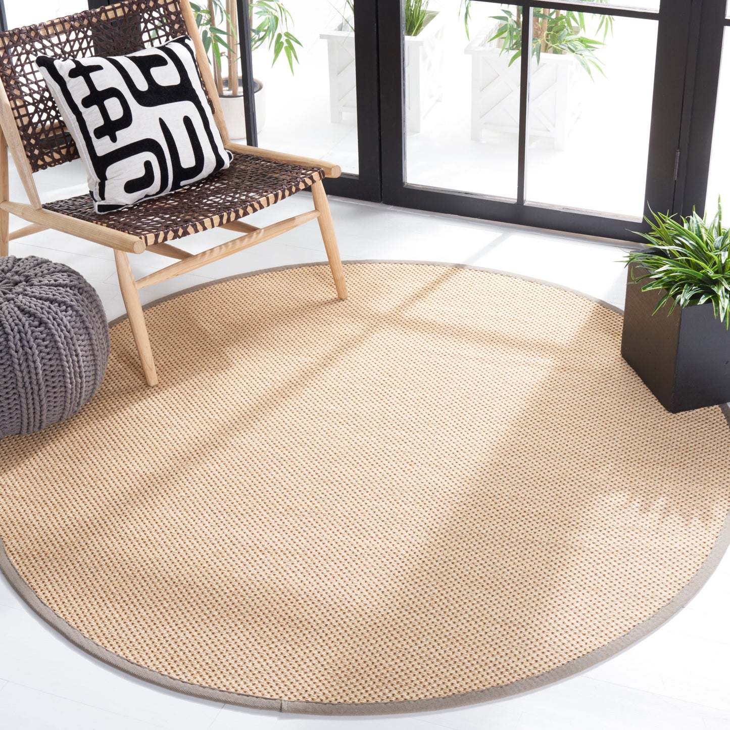 Tapis en sisal SAFAVIEH Venus en fibre naturelle, bordure décontractée