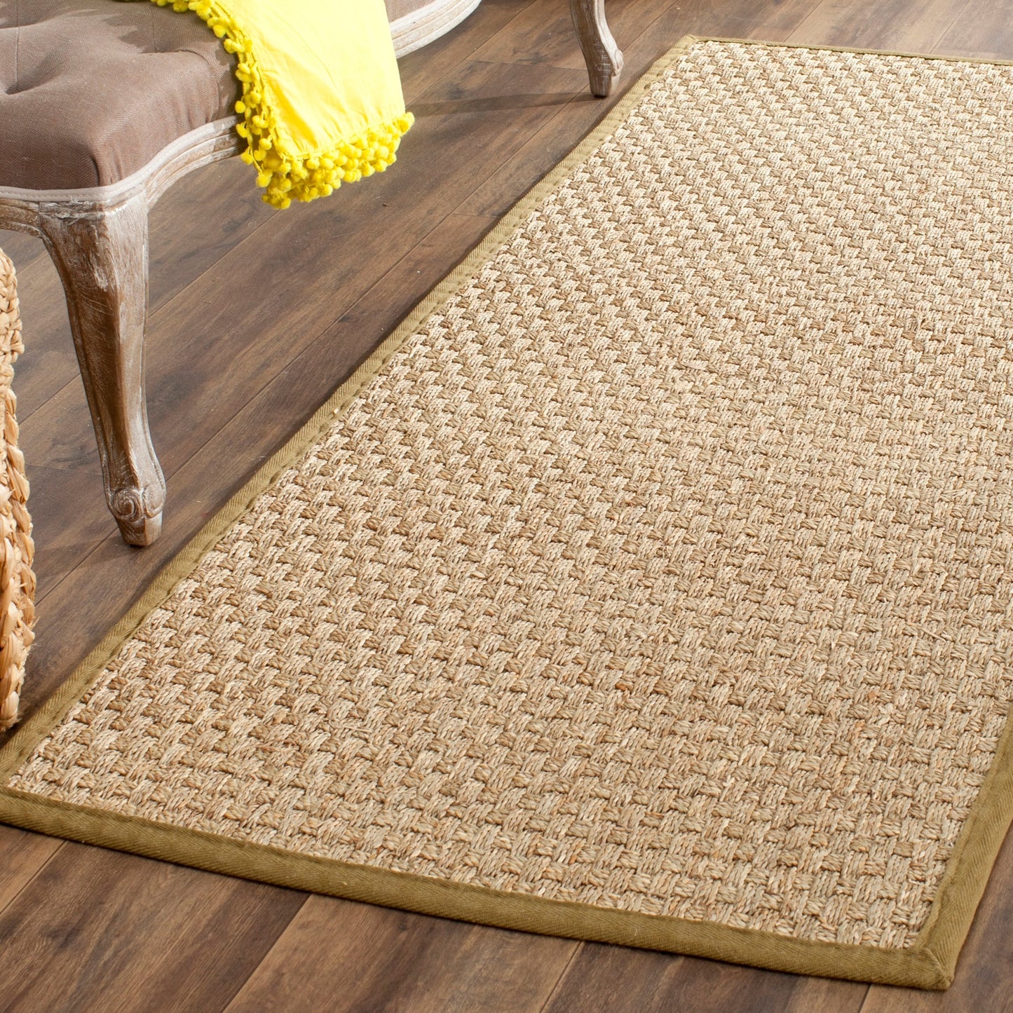 Tapis SAFAVIEH en fibres naturelles Zymryd à motif vannerie en jonc de mer