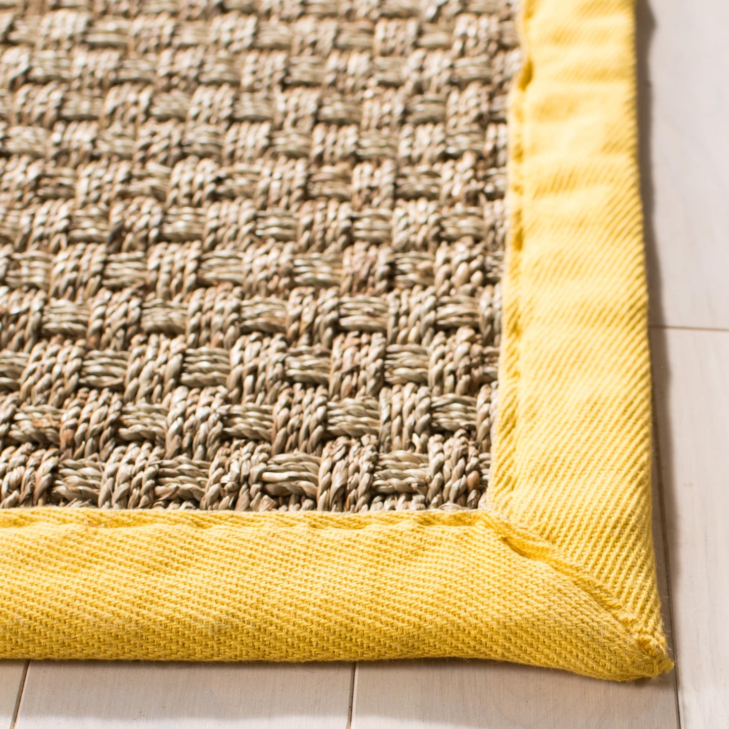 Tapis SAFAVIEH en fibres naturelles Zymryd à motif vannerie en jonc de mer