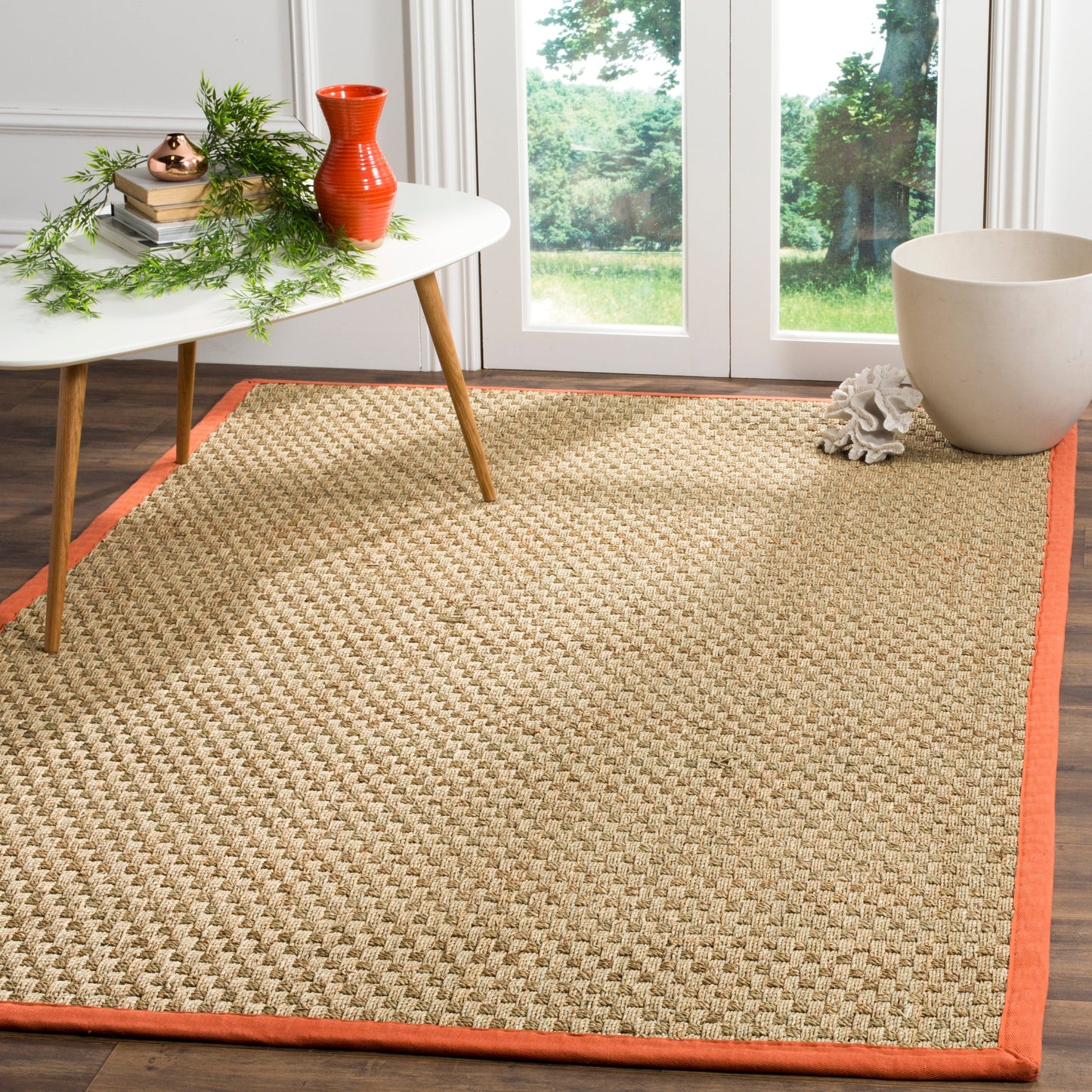 Tapis SAFAVIEH en fibres naturelles Zymryd à motif vannerie en jonc de mer