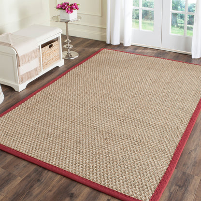 Tapis SAFAVIEH en fibres naturelles Zymryd à motif vannerie en jonc de mer