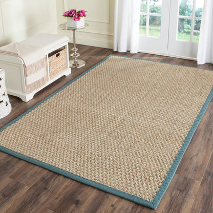 Tapis SAFAVIEH en fibres naturelles Zymryd à motif vannerie en jonc de mer