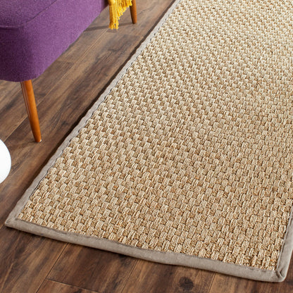 Tapis SAFAVIEH en fibres naturelles Zymryd à motif vannerie en jonc de mer