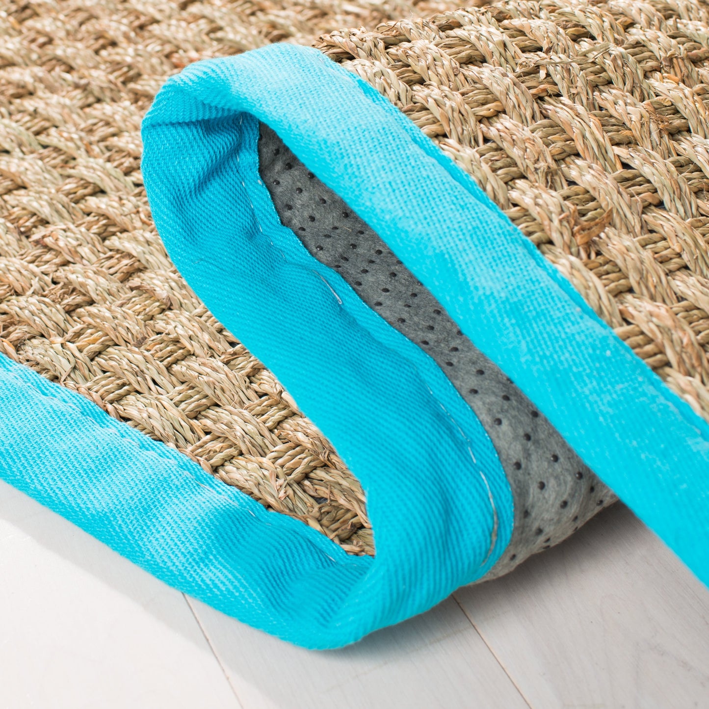 Tapis SAFAVIEH en fibres naturelles Zymryd à motif vannerie en jonc de mer