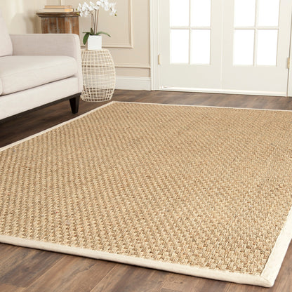Tapis SAFAVIEH en fibres naturelles Zymryd à motif vannerie en jonc de mer