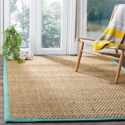 Tapis SAFAVIEH en fibres naturelles Zymryd à motif vannerie en jonc de mer