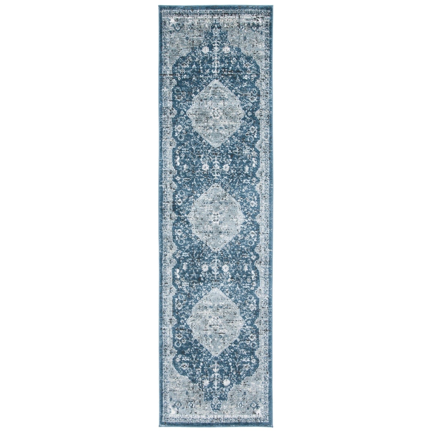 Tapis oriental traditionnel SAFAVIEH Oregon Hildegarde bleu marine/ivoire