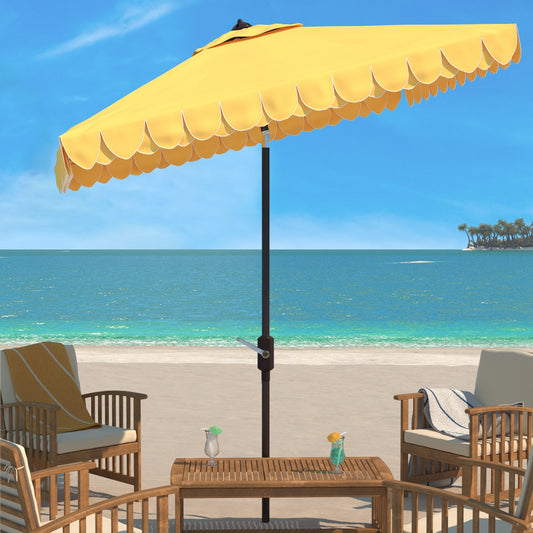 Parasol carré d'extérieur SAFAVIEH Naima Valance de 7,5 pieds