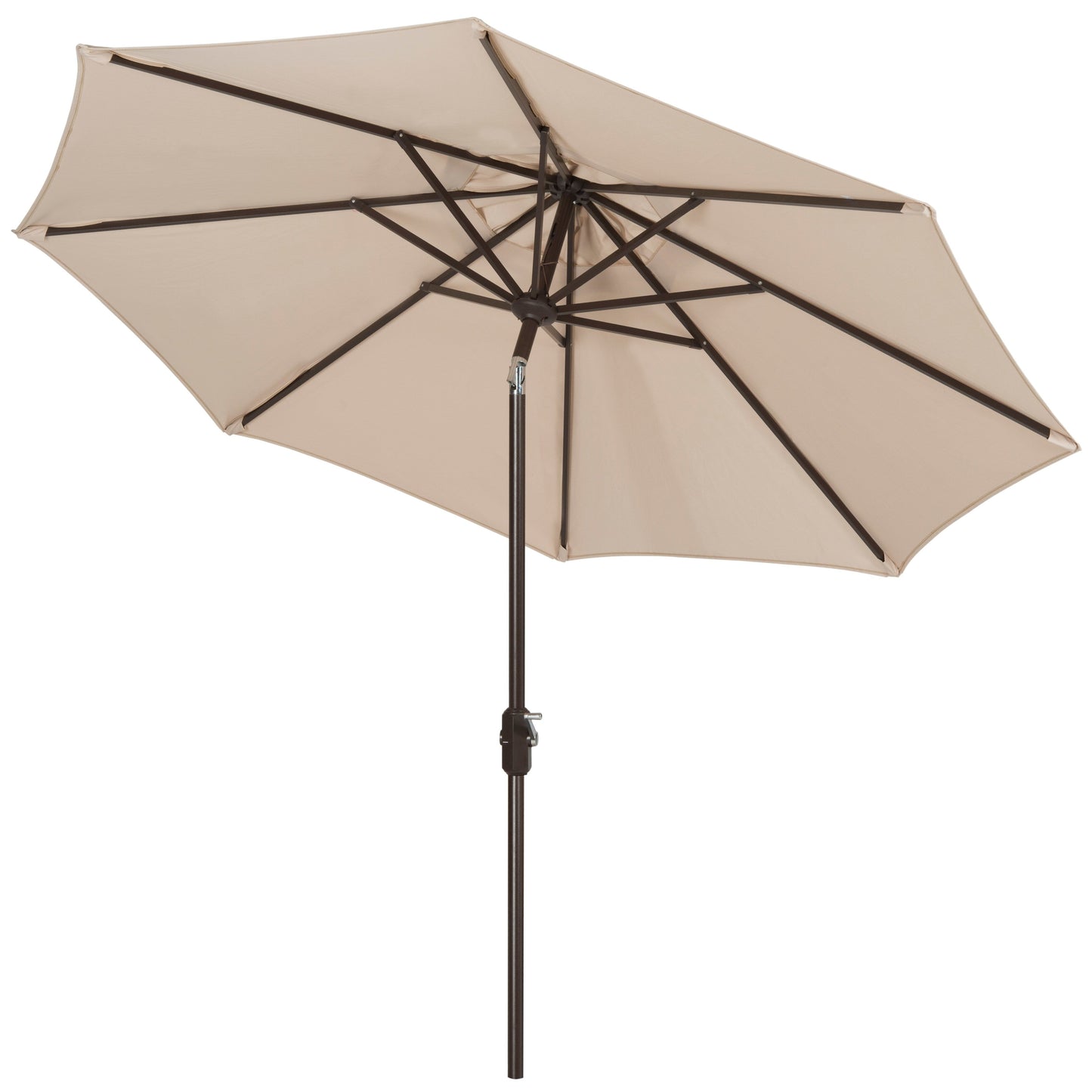 Parasol de patio inclinable et à manivelle en aluminium SAFAVIEH Rieta de 9 pieds, base non incluse