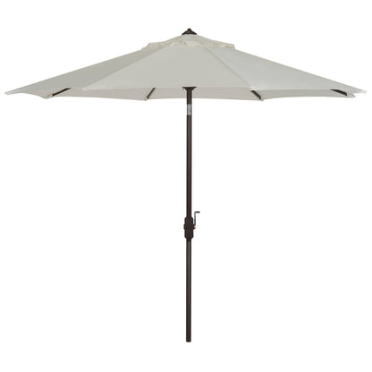 Parasol de patio inclinable et à manivelle en aluminium SAFAVIEH Rieta de 9 pieds, base non incluse