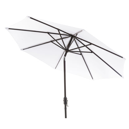 Parasol de patio inclinable et à manivelle en aluminium SAFAVIEH Rieta de 9 pieds, base non incluse