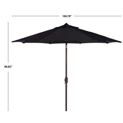Parasol de patio inclinable et à manivelle en aluminium SAFAVIEH Rieta de 9 pieds, base non incluse