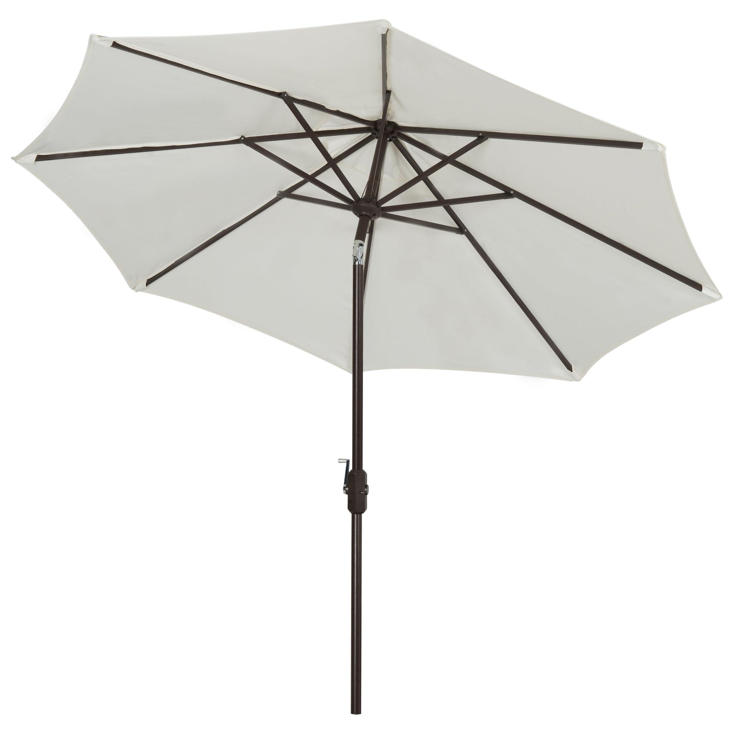 Parasol de patio inclinable et à manivelle en aluminium SAFAVIEH Rieta de 9 pieds, base non incluse