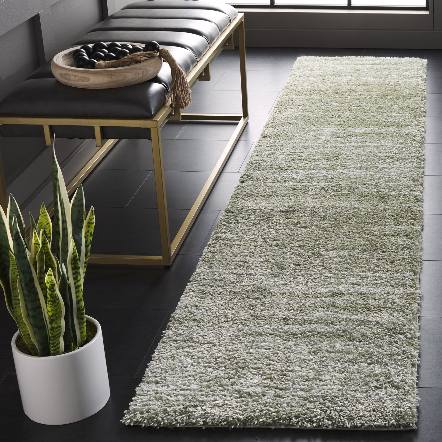 Tapis abstrait SAFAVIEH Tahoe Shag Mahala de 1,2 pouce d'épaisseur