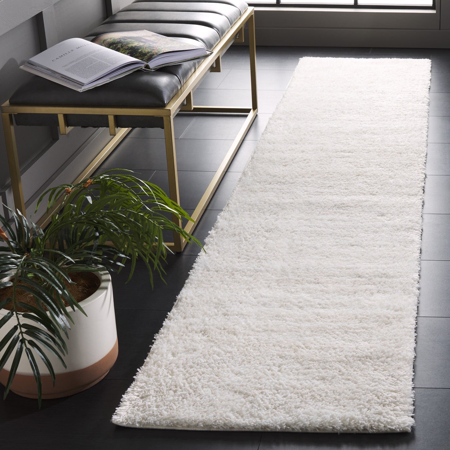 Tapis abstrait SAFAVIEH Tahoe Shag Mahala de 1,2 pouce d'épaisseur