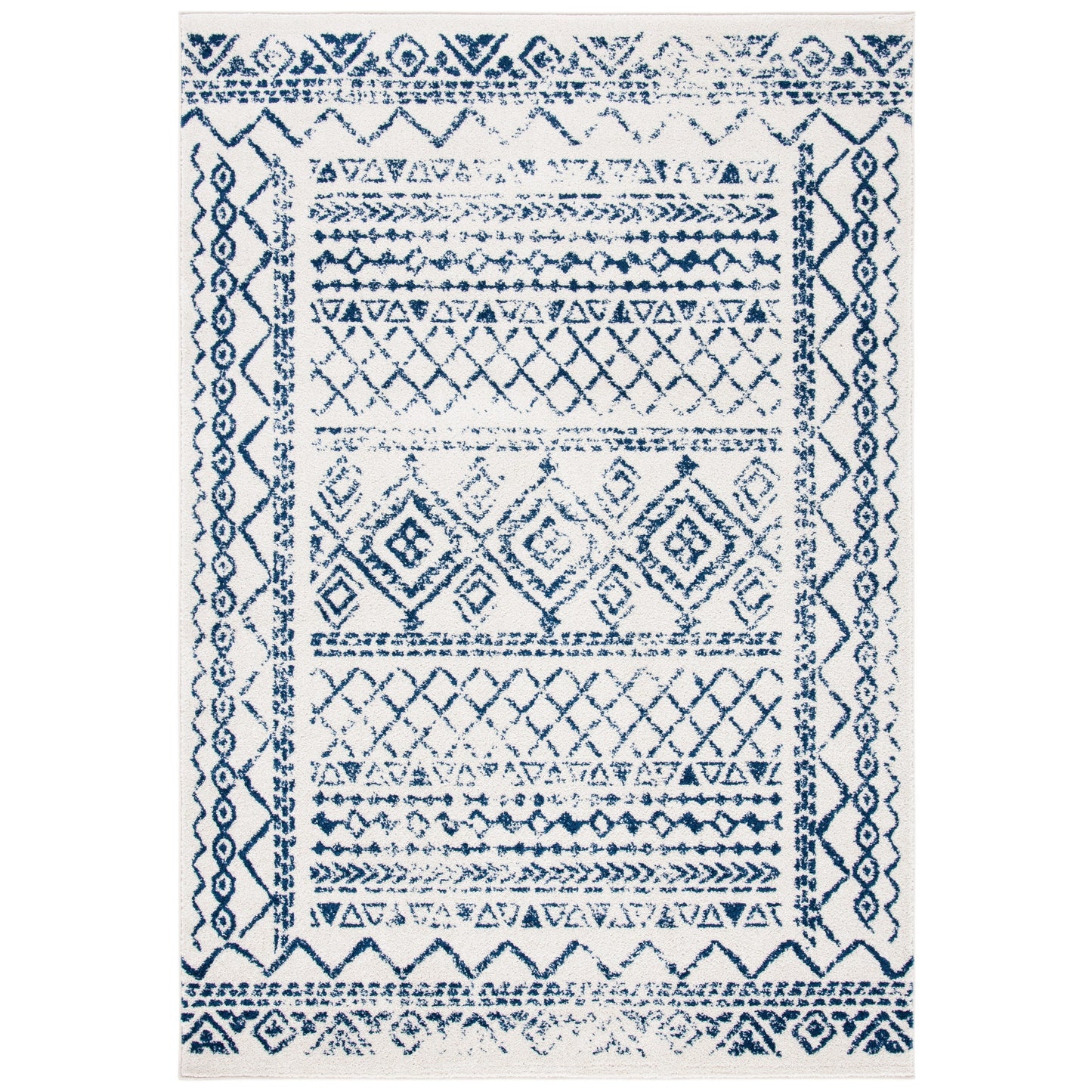 Tapis rustique marocain bohème tribal vieilli SAFAVIEH Tulum Hinnertje