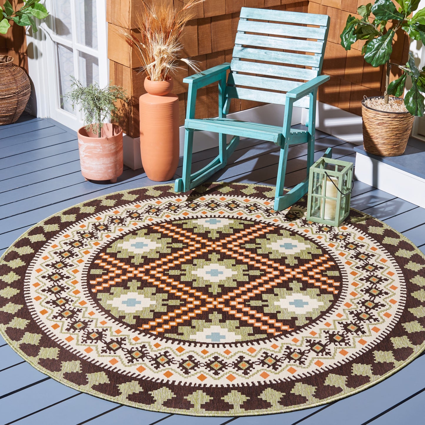 Tapis de jardin imperméable pour intérieur/extérieur SAFAVIEH Veranda Rita