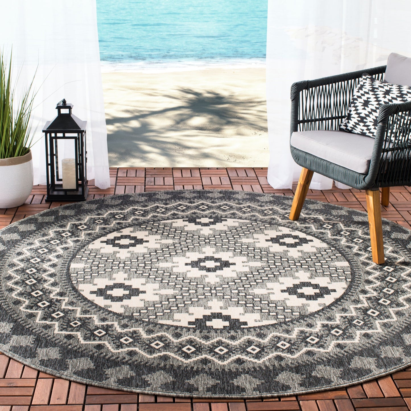 Tapis de jardin imperméable pour intérieur/extérieur SAFAVIEH Veranda Rita