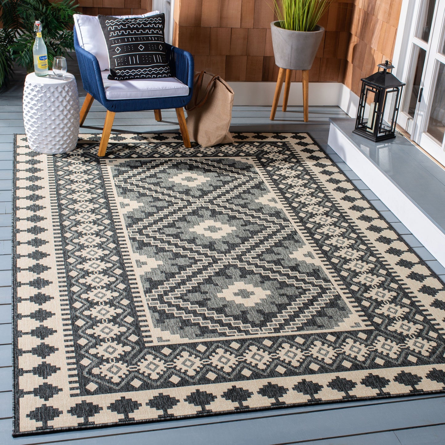 Tapis de jardin imperméable pour intérieur/extérieur SAFAVIEH Veranda Rita