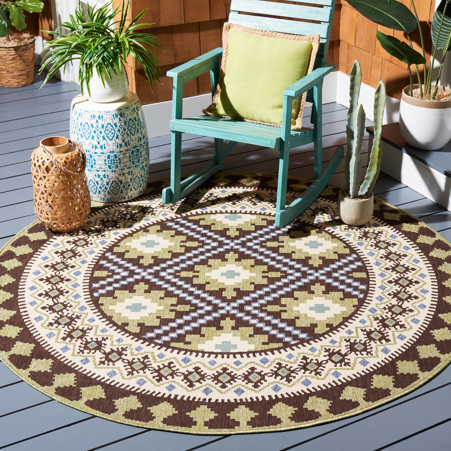 Tapis de jardin imperméable pour intérieur/extérieur SAFAVIEH Veranda Rita