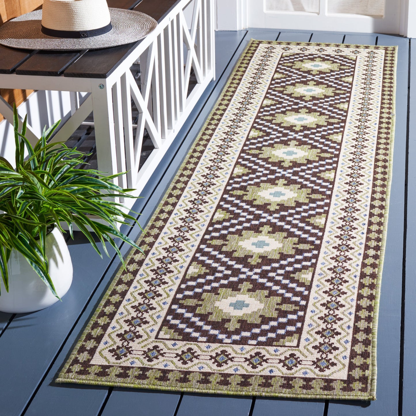Tapis de jardin imperméable pour intérieur/extérieur SAFAVIEH Veranda Rita