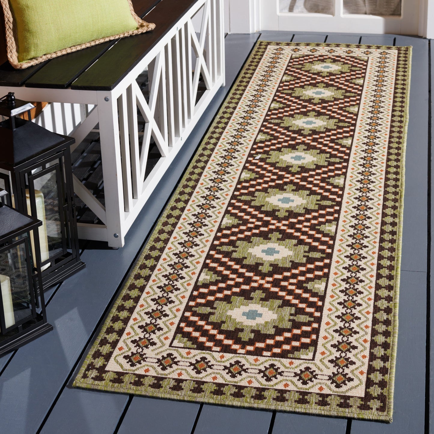 Tapis de jardin imperméable pour intérieur/extérieur SAFAVIEH Veranda Rita