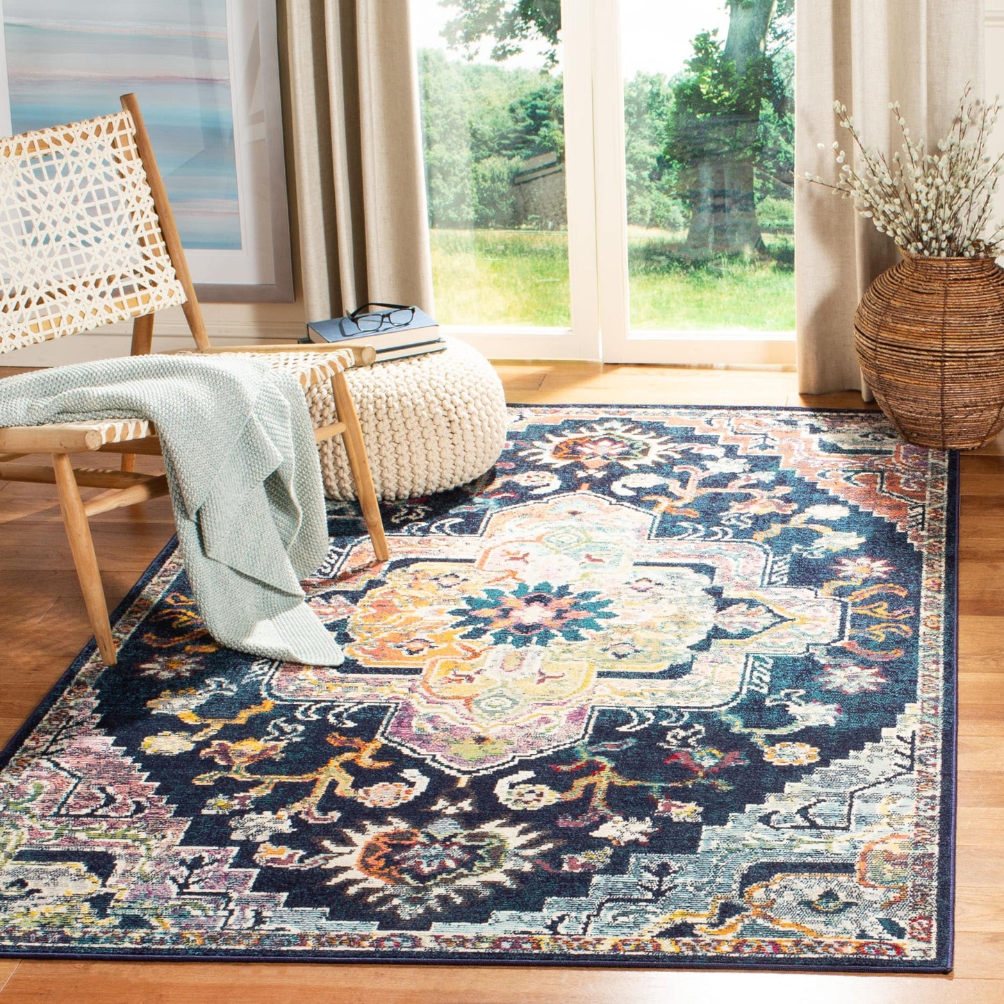 SAFAVIEH, Tapis Médaillon Boho Vintage Crystal Naimat