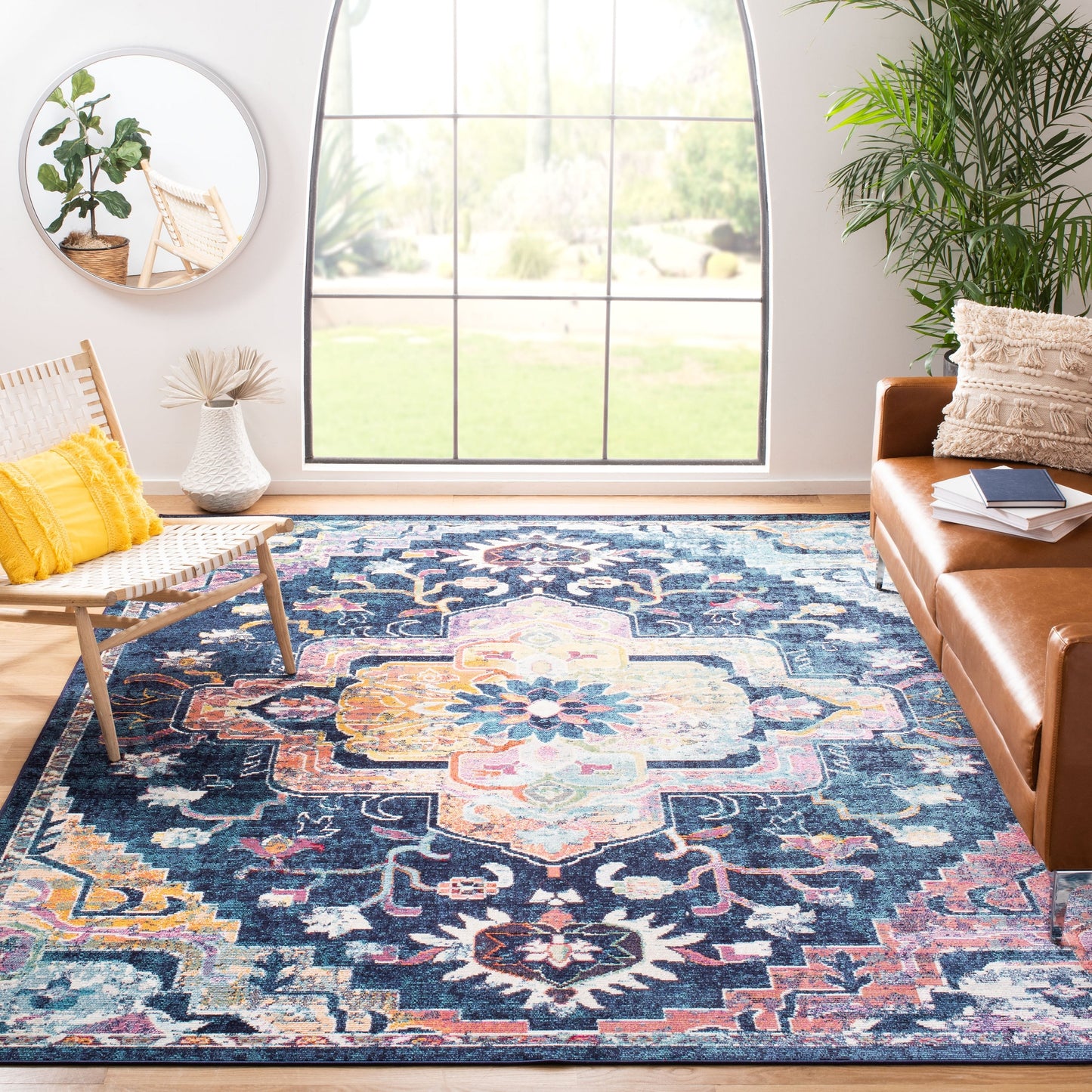 SAFAVIEH, Tapis Médaillon Boho Vintage Crystal Naimat