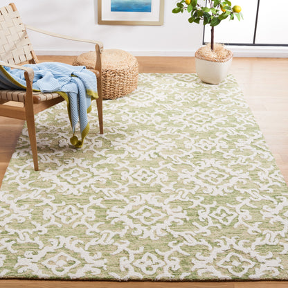 SAFAVIEH, Tapis en laine floral moderne Vesela fait main