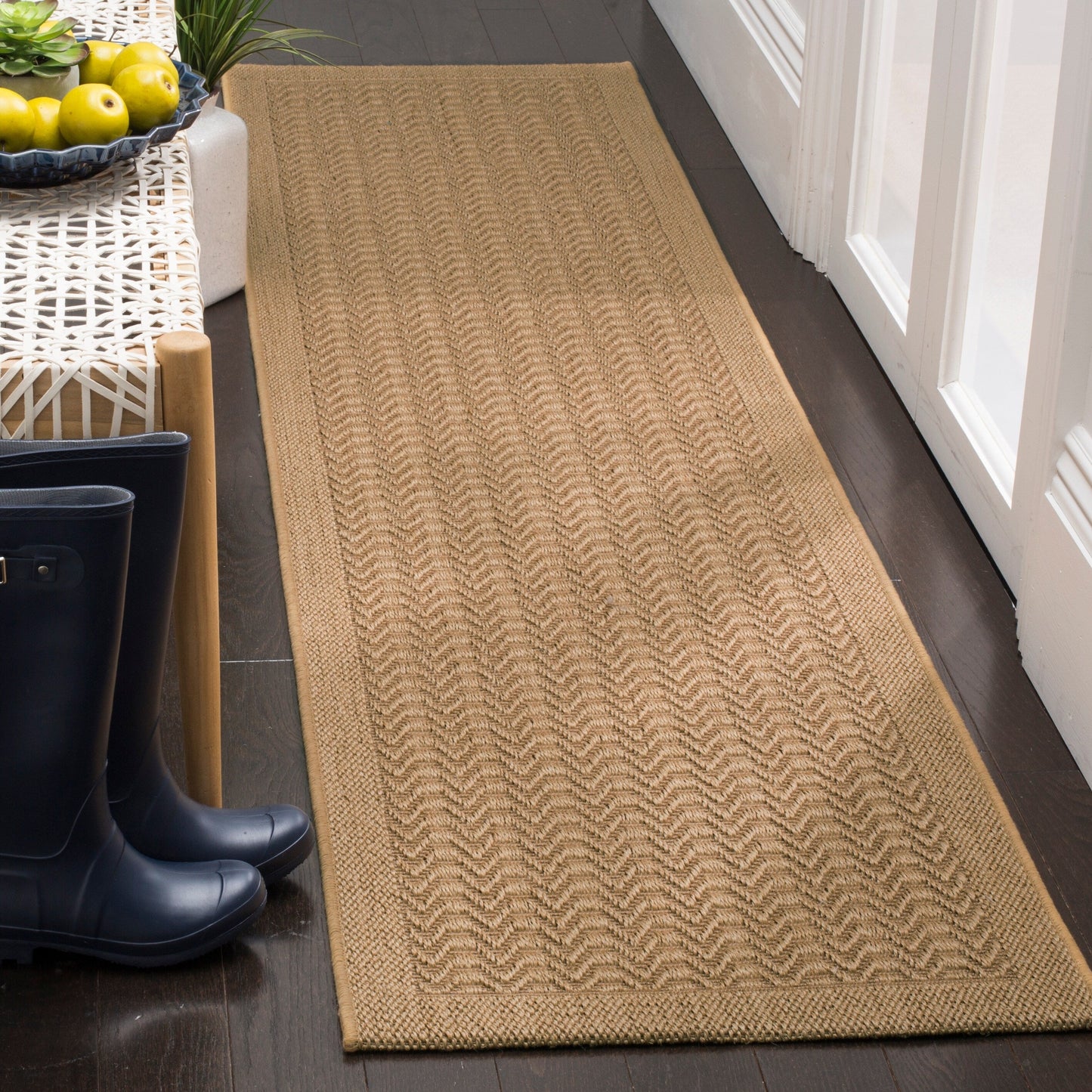 SAFAVIEH, Tapis en sisal moderne nacré Palm Beach