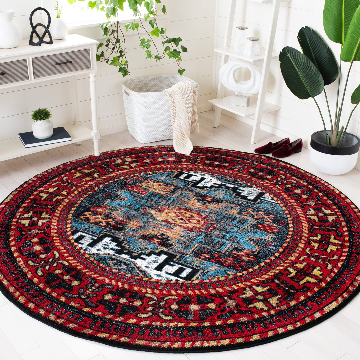 SAFAVIEH, Tapis Oriental Vintage Hamadan Lilla en détresse