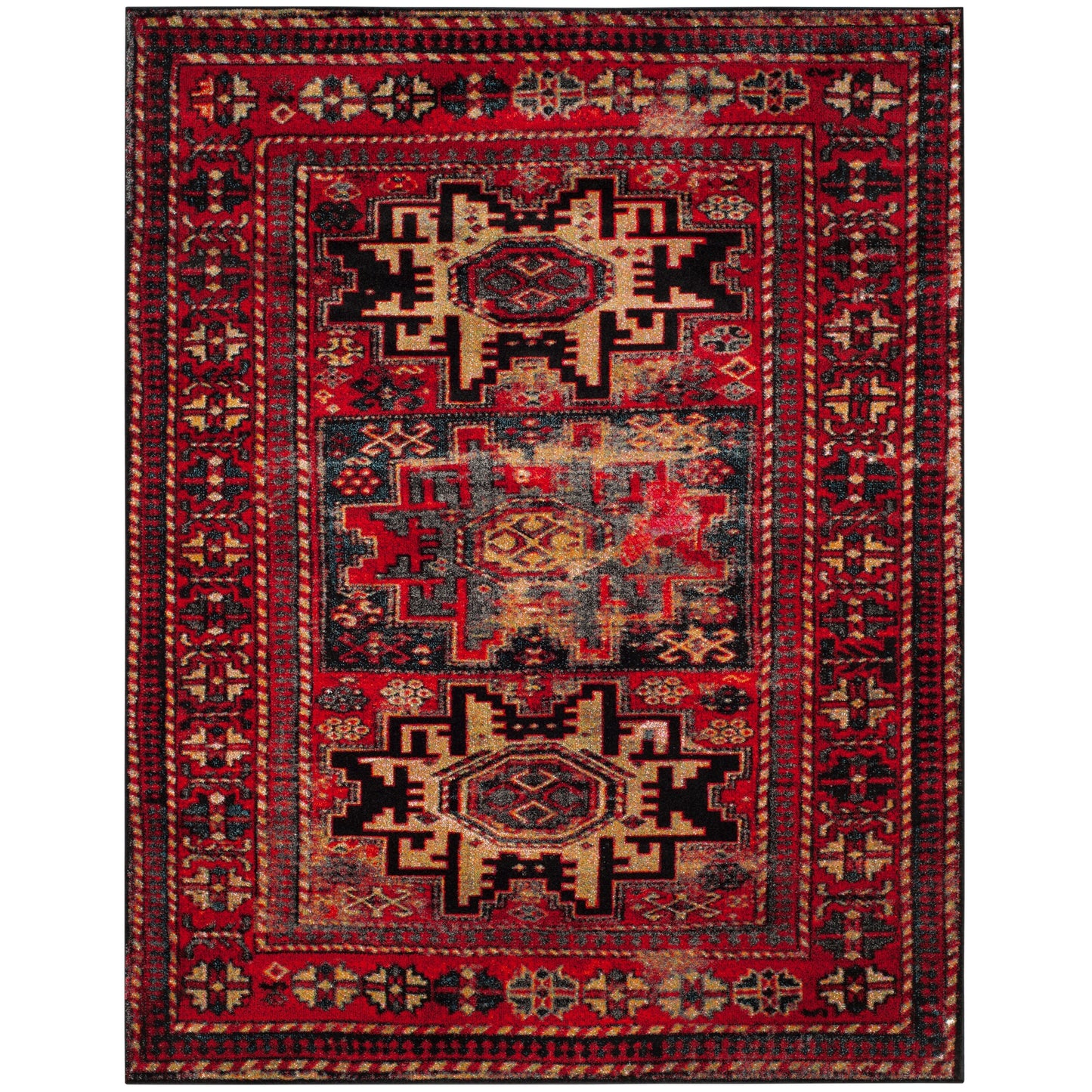 SAFAVIEH, Tapis Oriental Vintage Hamadan Lilla en détresse
