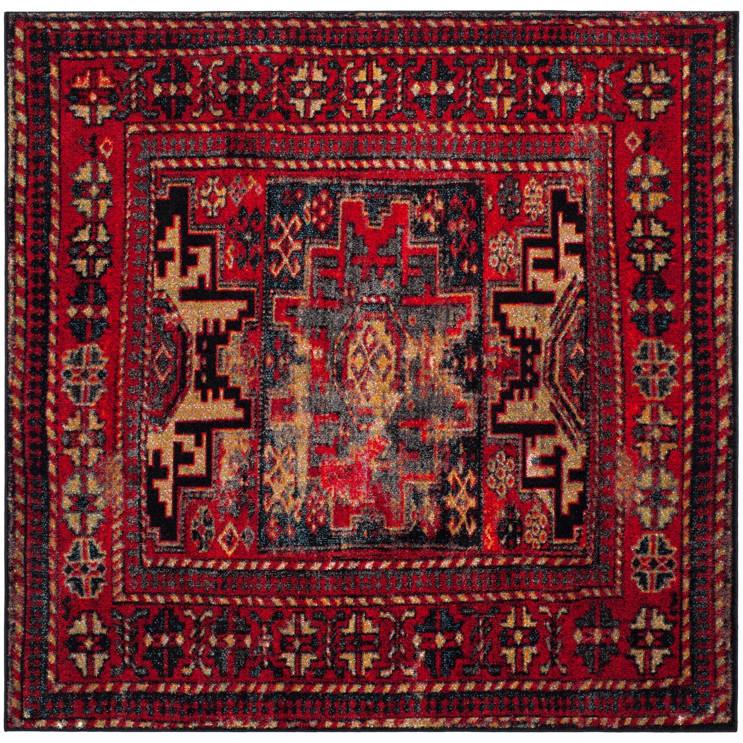 SAFAVIEH, Tapis Oriental Vintage Hamadan Lilla en détresse
