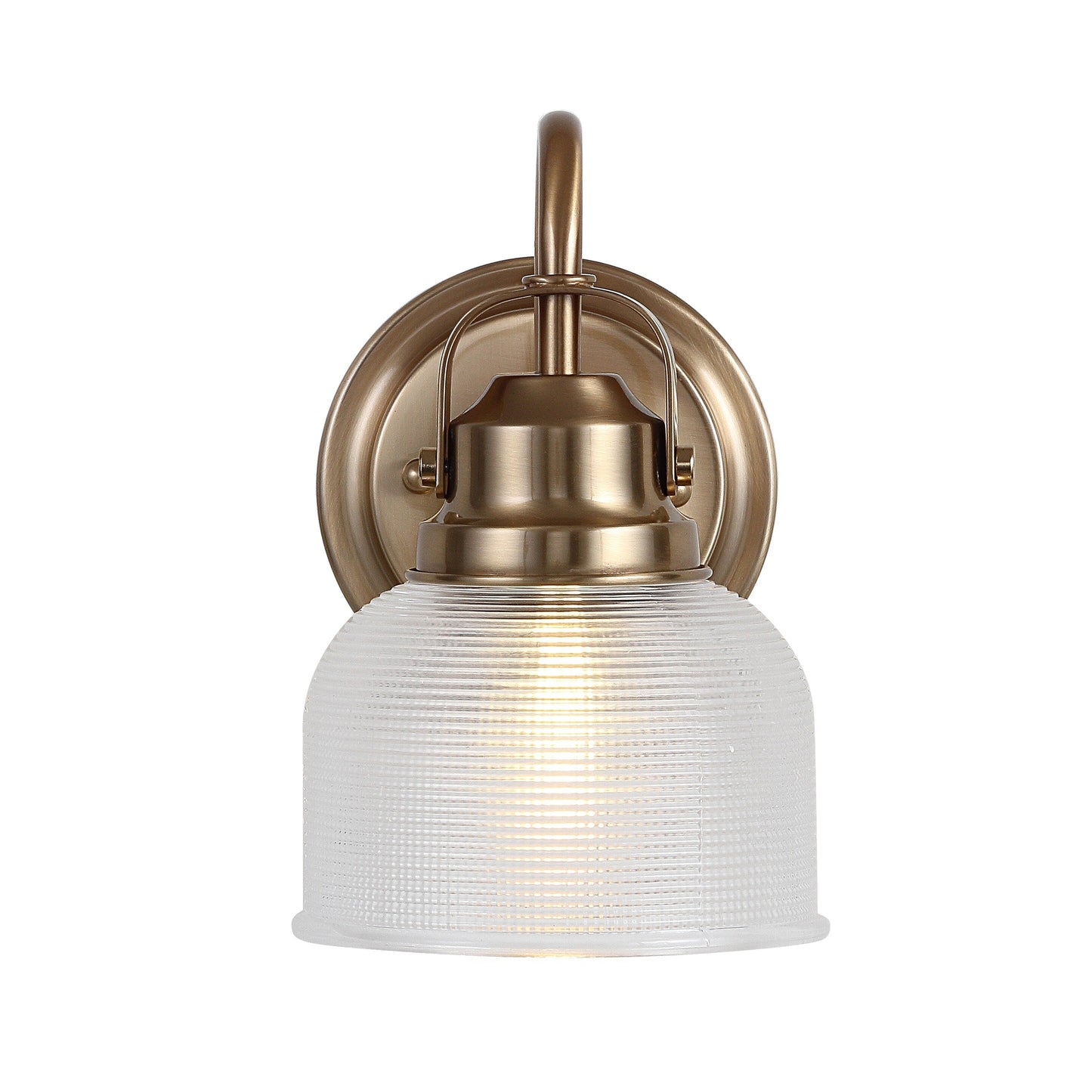 Applique de vanité à LED Shirley en métal/verre, par JONATHAN Y