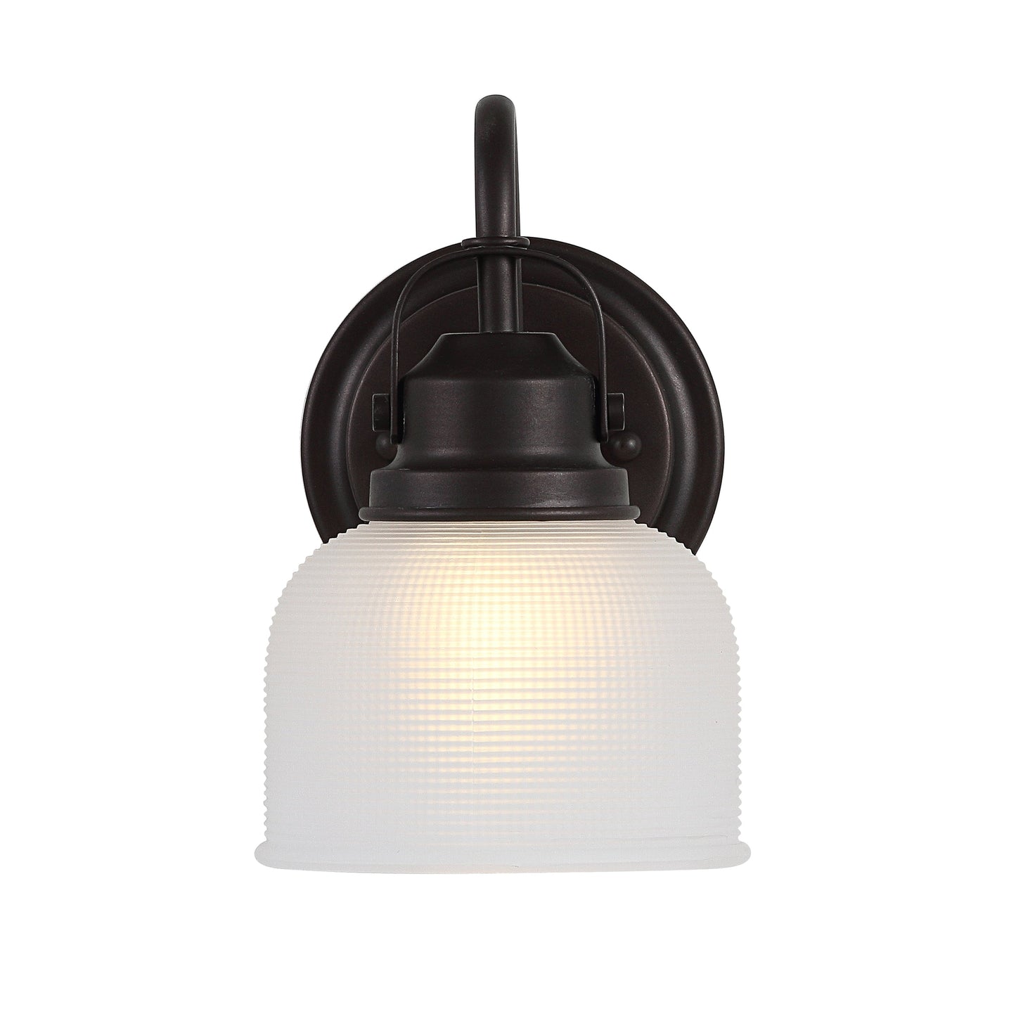 Applique de vanité à LED Shirley en métal/verre, par JONATHAN Y