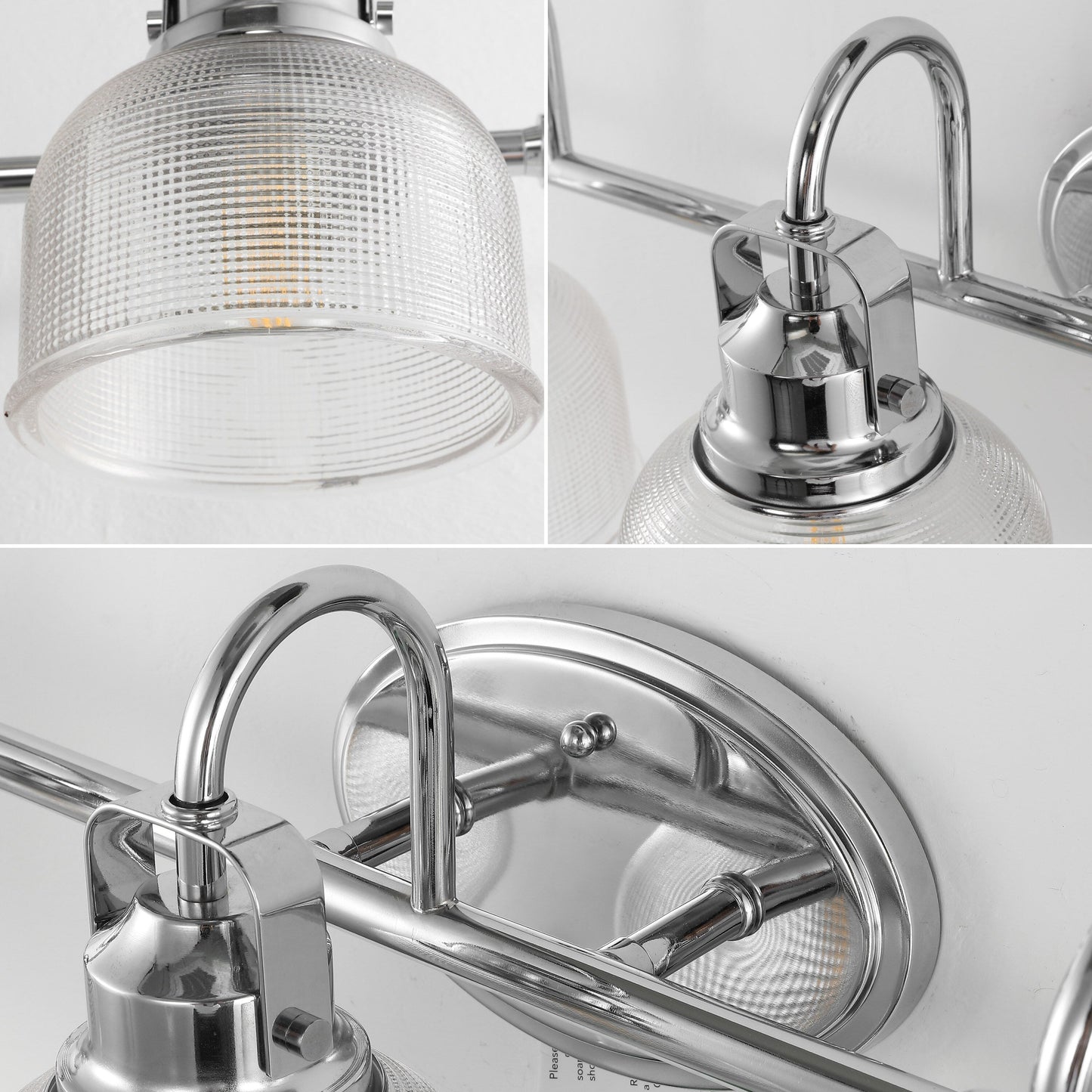 Applique de vanité à LED Shirley en métal/verre, par JONATHAN Y