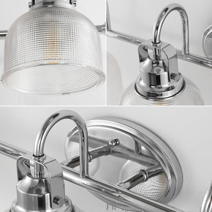 Applique de vanité à LED Shirley en métal/verre, par JONATHAN Y