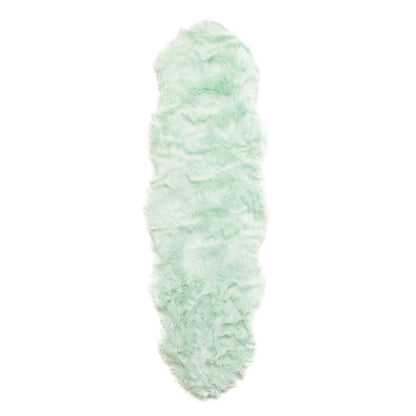 Tapis en fausse fourrure de mouton Silver Orchid Parrott